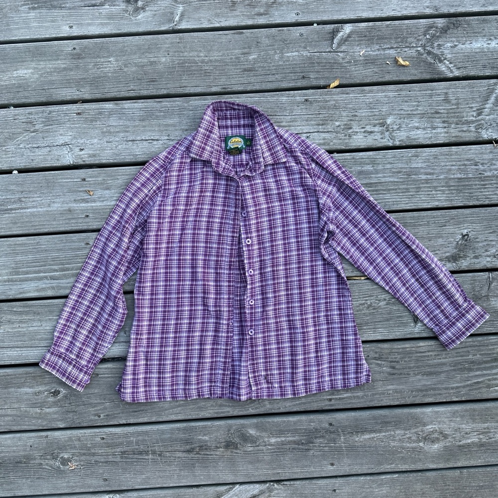 Cabela's Purple‎ Plaid Casual Button Down Shirt